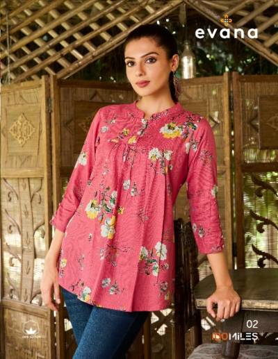 Evana By 100 Miles Fancy Cotton Short Top Collection